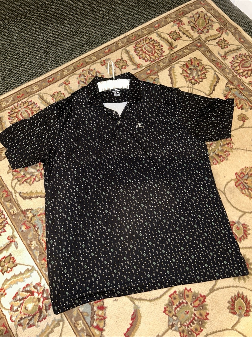Rhoback CACTUS FLAGS Black GOLF Performance Stretch Polo Men’s XXXL 3XL Big Tall